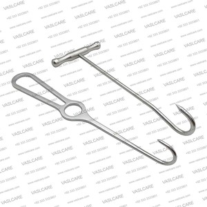 Crochet osseux, instrument de chirurgie orthopédique, rétracteur réutilisable, crochet de levage, acier inoxydable allemand, outil chirurgical vétérinaire manuel - Product Image 1