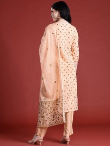 Kurta de algodón puro regular estampado floral con pantalones y con Dupatta - Product Image 5