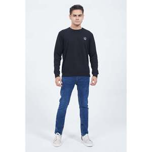 Custom logo Men's BAILZ Crew Neck Sweatshirt Long Sleeves Solid Pattern 3D Embroidery Anti-Wrinkle Screen <b>Printed</b> XXS for Autumn - Product Image 2