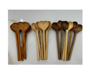 Juego de cuchara y tenedor de madera respetuoso con el medio ambiente para servir ensaladas en fiestas de bodas, logotipo personalizable, juego de servicio OEM DE FÁBRICA DE Vietnam - Product Image 6