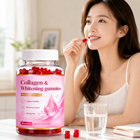 Gummies de collagène en gros OEM avec acide hyaluronique et biotine pour l'hydratation de la peau, certifiées GMP et HALAL
