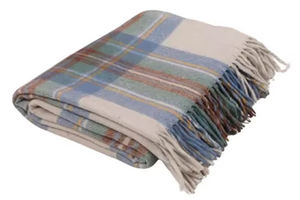 Manta de lana azul silenciada Stewart suave de diseño personalizado de Venta caliente de fabricante indio - Product Image 6