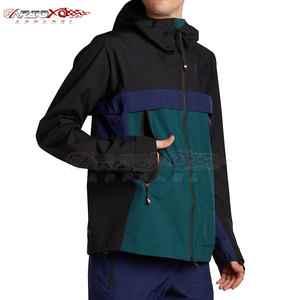 Ensemble de survêtement coupe-vent pour hommes, color block, avec poignets élastiques, décontracté, pour le sport, personnalisable avec logo OEM, veste et pantalon légers - Product Image 4