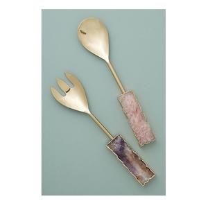 Ensemble de couverts en métal poli or rose pour table à manger avec un design élégant et une prise en main confortable - Product Image 3