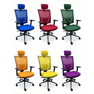 Silla de Oficina Ergonómica Moderna de Malla con Reposacabezas y Reposabrazos Ajustables para Oficina en Casa, Escuela, con Elevación a Gas y Altura Ajustable - Product Image 2