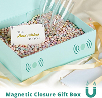 Boîtes cadeaux magnétiques pliables rigides portables haut de gamme en gros avec doublure en éponge, emballage écologique réutilisable, logo personnalisé