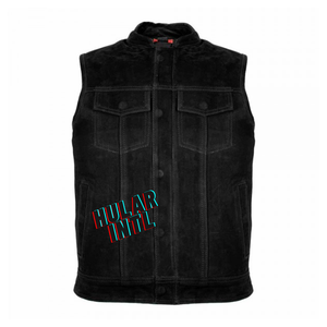 Gilet en cuir sans manches à boutons pour hommes Veste de motard taille personnalisée de haute qualité - Product Image 5