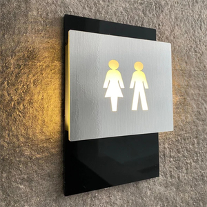 Nhà máy tùy chỉnh nhà vệ sinh dấu hiệu Nhà địa chỉ số dấu hiệu cửa Tên tấm hiện đại cửa gỗ Tên tấm nhà vệ sinh dấu hiệu với ánh sáng - Product Image 3