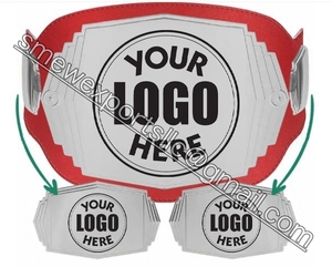 Ceinture de titre de championnat du monde personnalisée de qualité supérieure Bracelet en cuir pur haut de gamme pour la boxe Aikido Judo Taekwondo Grappling - Product Image 1