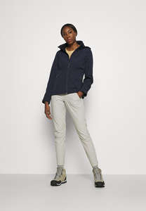 Veste Brenham Softshell bleu foncé pour femmes Logo personnalisé Design manches longues fermeture éclair imperméable pour coupe-vent course en plein air - Product Image 2