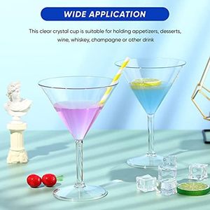 Verre à Martini Transparent Élégant de 8 oz Verre de Service PS Durable de 8 oz pour Bars Cafés Restaurants Hôtels Verres de Bar Transparents de Marque - Product Image 3