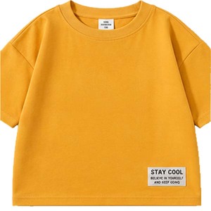 Ensemble décontracté pour enfants : T-shirt en coton à épaules tombantes et manches courtes, tricoté, pour garçon, avec short à taille élastique – Tenue d'été - Product Image 1