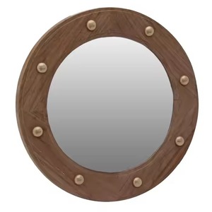 HMA Handicrafts Nautical <b>Copper</b> Porthole Mirror Vintage Maritime Round Aluminum <b>Frame</b> Wall Mirror for Coastal Beach House Decor - Product Image 5