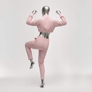 Conjunto Deportivo de 2 Piezas para Mujer, Chaqueta Cortavientos con Bloques de Color Estampados para Invierno, Pantalones Jogger Cortos con Media Cremallera, Ligero - Product Image 2