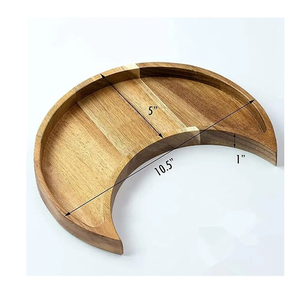 Bandeja de madera para servir postres para invitados, frutas secas en forma de Luna, fabricación de productos de proveedor al por mayor - Product Image 4