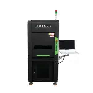 Fiber Enclosed Laser Marking Machine with Fully Safety Cover and Sensor Door 30W 50W