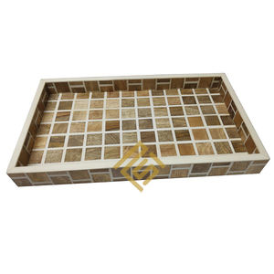 Bandeja redonda de madera para servir de último diseño, alta calidad con formato de cuerda, regalo de vacaciones de Navidad estándar para decoración del hogar, tema artístico - Product Image 4