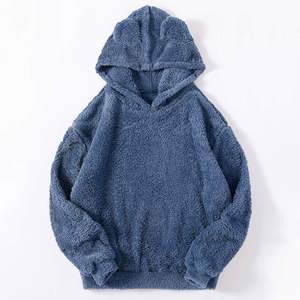 Wholesale Custom 450gsm Thick Cotton Fleece Mens Hoodies Sweatshirts Breathable Plain Crewneck Sweatshirt <b>Hoodie</b> - Product Image 5