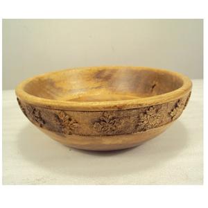 Cuenco de servicio de madera natural con acabado rústico para ensalada, sopa, comida, utensilios de cocina - Product Image 4