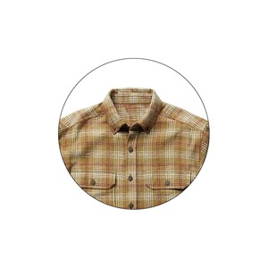 เสื้อเชิ้ตผ้าฟลานเนลผู้ชาย 100% ผ้าฝ้าย ขายส่ง สำหรับฤดูใบไม้ผลิ ระบายอากาศได้ดี แขนยาว เนื้อผ้าขัดเงา ผลิตจากโรงงาน รับผลิตเสื้อผ้าตามสั่ง - Product Image 4