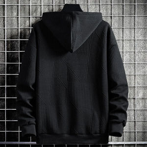 Sudaderas con capucha de lana Vintage rasgadas desgastadas lavadas con ácido de gran tamaño teñidas lisas de invierno personalizadas para hombres de peso pesado al por mayor - Product Image 4