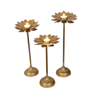 Elegante diseño Lotus Design Base T Light Holder con gran calidad a precios al por mayor con tamaños 5x8 ,5x10 y 5x12 pulgadas - Product Image 1