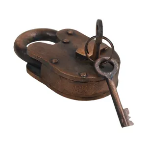 Solid Design Best Quality Antique Locks Iron Padlock & Keys Vintage Style Lock With 2 Keys Working Condition Locks