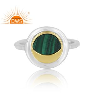 Nouveautés Bague en argent sterling 925 avec pierres précieuses en malachite naturelle Bijoux personnalisés pour femme Cadeau pour elle - Product Image 3