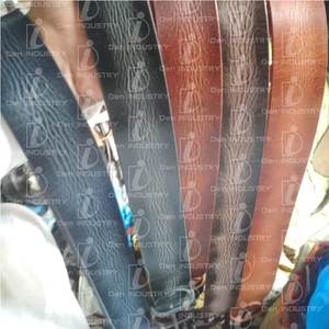 Ceinture en cuir confortable et écologique à double couture durable pour hommes, réversible, marron, noir, élégante boucle argentée - Product Image 2