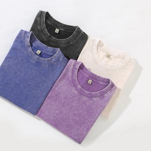 Factory Cheap Price Wholesale Vintage Acid Washed <b>T</b> <b>Shirts</b> <b>Heavyweight</b> Tshirt Oversized Blank <b>T</b>-<b>Shirt</b> <b>T</b>-<b>shirt</b> for <b>men</b> - Product Image 5
