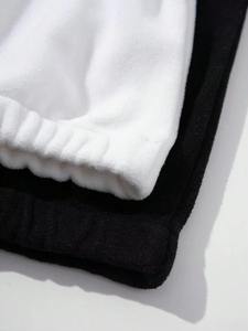 Sweat-shirt à capuche en polaire tendance, patchwork, surdimensionné, demi-zip, veste, manteau, personnalisé, 100% laine d'agneau, sweat-shirt pour homme - Product Image 5