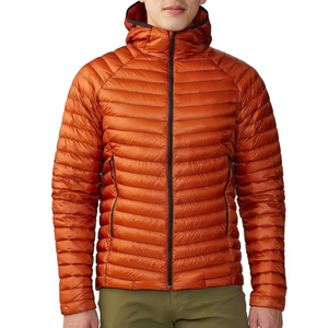 Veste de vélo matelassée en toile d'hiver à capuche légère imperméable avec sac de rangement pour le camping en plein air - Product Image 1