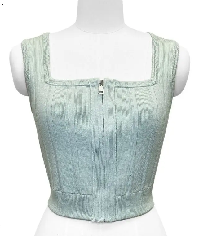 SS24 Women's Moving Cardigan Stitches Tops Fashion Camisole Tank for Girls Slim Streetwear Tops.