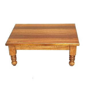 Support de Puja Chowki fait à la main pour le temple, meubles latéraux, outils de cuisine en bois et organisateur, table d'appoint, petit meuble, décoration de cuisine - Product Image 1