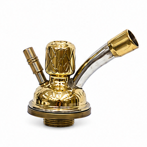 Mini chicha égyptienne en laiton avec motif peint à la main pour fumer le shisha - Product Image 4