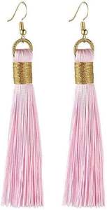 ต่างหูผ้าไหมคุณภาพดีสำหรับงานแต่งงานของขวัญงานหมั้นใช้ในงานปาร์ตี้ต่างหูพู่แบบยาวสีตามสั่ง - Product Image 6