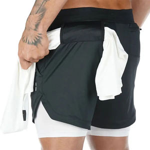 High Quality Wholesale Gym Wear Cross Fit <b>Shorts</b> Mens Fitness Workout <b>Short</b> Sports Running <b>Shorts</b> With Inner <b>Compression</b> <b>Shorts</b> - Product Image 5