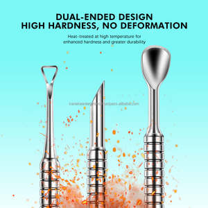 Empujador de Cutículas de Acero Inoxidable con Doble Cabeza y Logotipo Personalizado, Removedor de Piel Muerta Profesional, Herramienta de Manicura para Limpieza de Uñas - Product Image 5