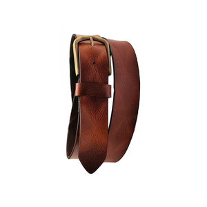 เข็มขัดหนังแท้สำหรับผู้ชาย แบรนด์สั่งทำพิเศษ หัวเข็มขัดโลหะทองเหลืองรูปหัวกะโหลก ทนทาน น้ำหนักเบา - Product Image 3