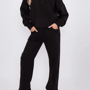 Chándal de lana personalizado para mujer, dos piezas, media cremallera, Sudadera con capucha y pantalones para correr, conjuntos de trajes para correr - Product Image 1