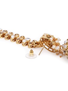 Gargantilla nupcial india de lujo con polki y perlas, conjunto de joyería étnica chapada en oro (collar y aretes) - Product Image 5