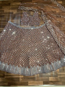 Nuevo Beautiful Deisginer partywear Bride Lehenga choli con Dupatta Heavy Sequence Bordado trabajo Lehenga Set Blusa sin costuras - Product Image 6