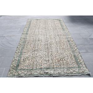 Alfombra Vintage de 5.3x9.4 pies, Alfombra, Alfombra de Lana con Estampado Animal Azul - Product Image 1