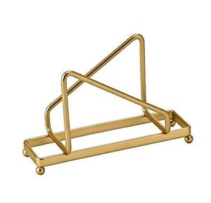 Porte-serviettes finition antique dorée, design floral en métal, décoration de table pour la maison, l'hôtel, le restaurant, résistant aux intempéries - Product Image 2