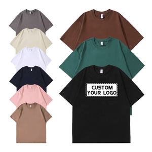 Offre Spéciale 100% coton hommes T-Shirt haute qualité 300 Gsm col épais lourd surdimensionné personnalisé broderie impression T-Shirt - Product Image 5