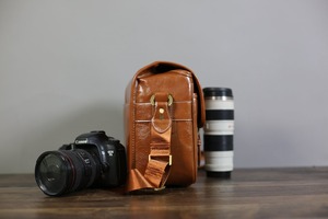 Estuche de cuero para cámara, bolso de cuero de vaca de grano completo, DSLR sin Espejo, Vintage, suave, rústico, bandolera de viaje, perfecto para cumpleaños, 2017 - Product Image 6