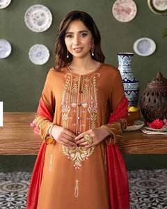 ชุดเดรสปาร์ตี้สไตล์อินเดียชุดเดรสผ้าเรยอนจากปากีสถาน - Product Image 4