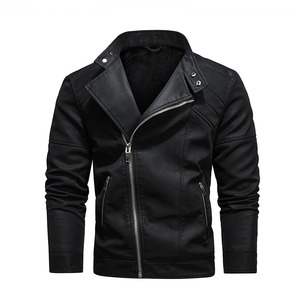 Men's Casual Fashion <b>Jacket</b> <b>Winter</b> <b>Leather</b> <b>Jacket</b> for Mens OEM Services Custom Logo Full Zipper <b>Leather</b> <b>Jacket</b> - Product Image 5