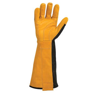 Gants de soudage en cuir Vente en gros Cuir de vache fendu Fabrication d'usine Gants de soudage de sécurité de haute qualité - Product Image 1