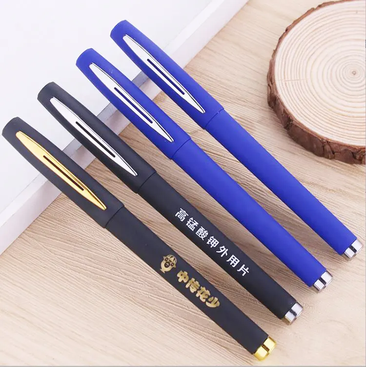 NP-061 Hot Selling 0.5mm Rubber Finished Gel Pen Student Office Supplies Promotional Gel Pen with Custom Logo